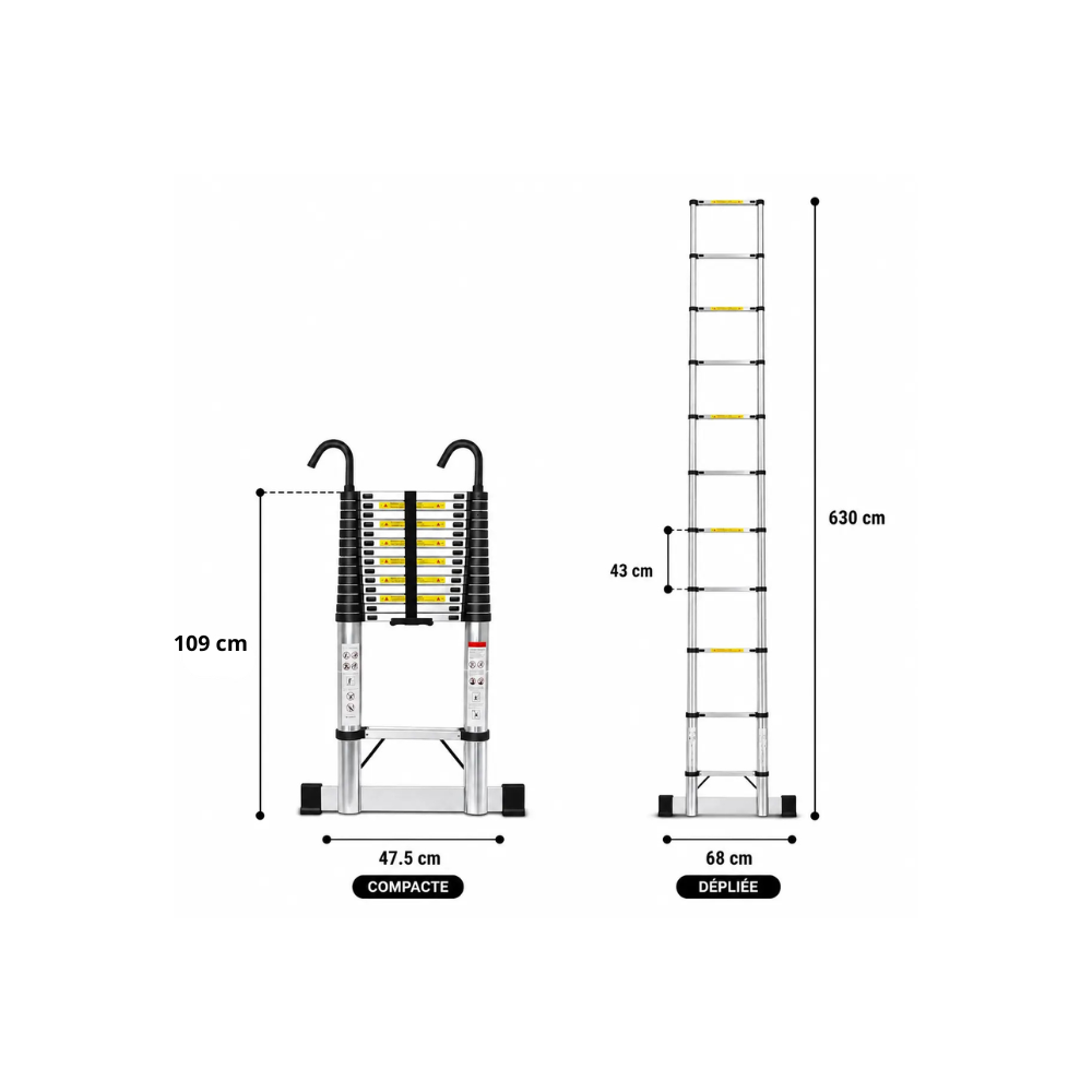 Échelle Télescopique 6,2m Pro | ExpertEchelles