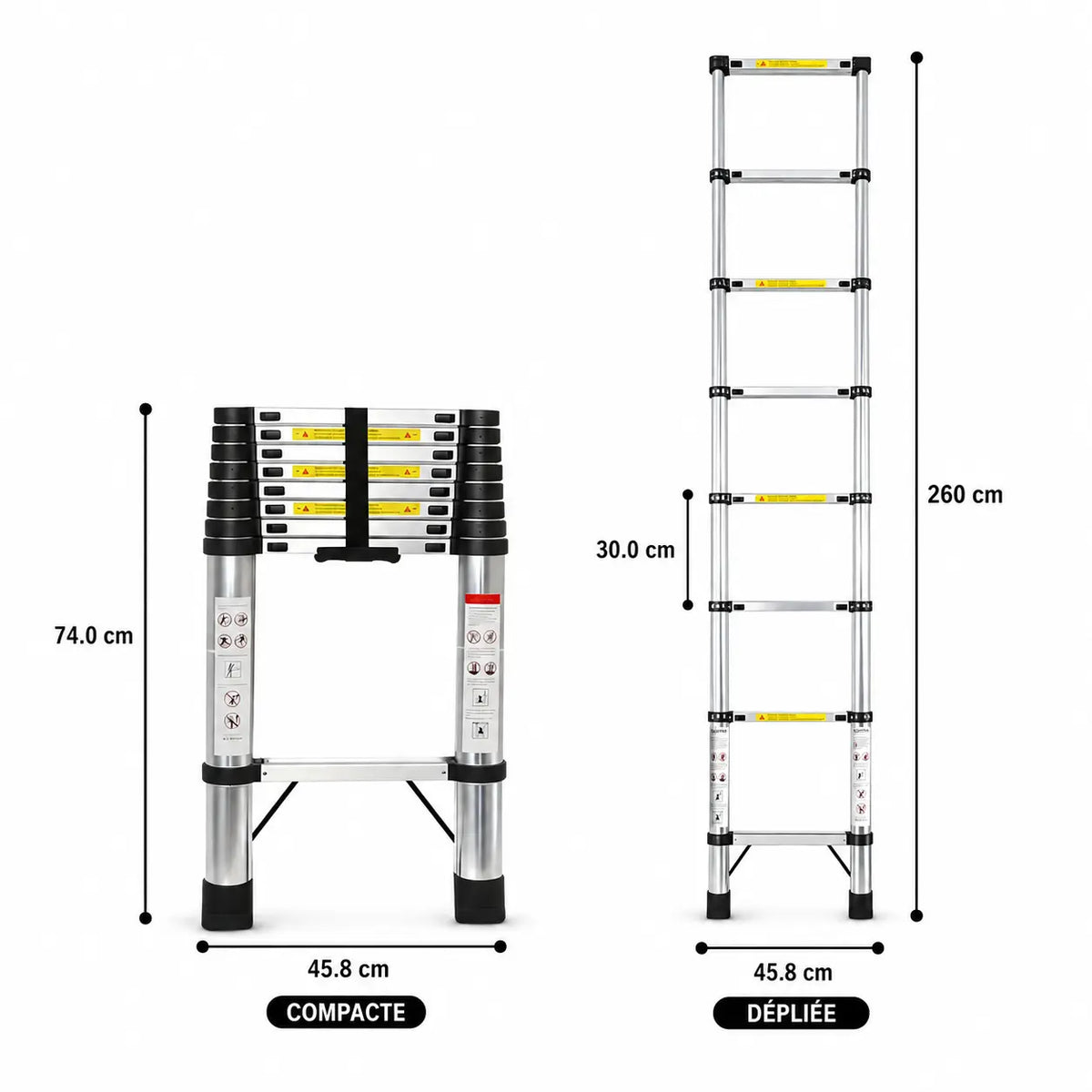 Échelle Télescopique 2,6m Pro | ExpertEchelles
